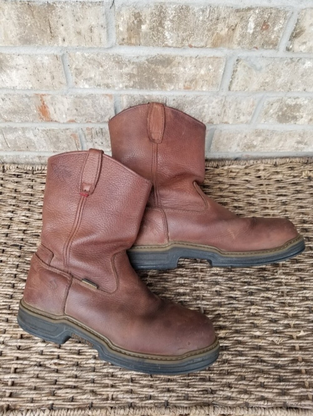 Wolverine Wellington BROWN Multishox SteelToe Work Boots(Men 9EW) X-Wide W04826